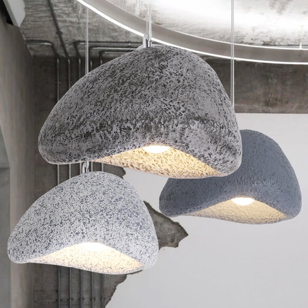 Byers Wabi Sabi Bread Shape Resin Pendant Light, Resin, 4 Color - Lumpaz