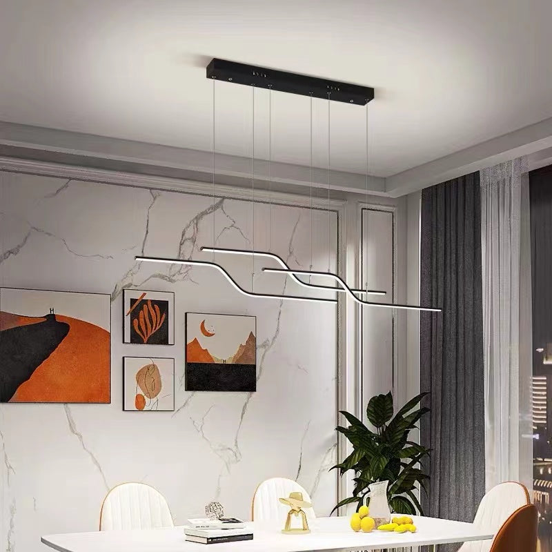 Minimalist Geometric Metal 3 Light Pendant Light, Dining Room - Lumpaz