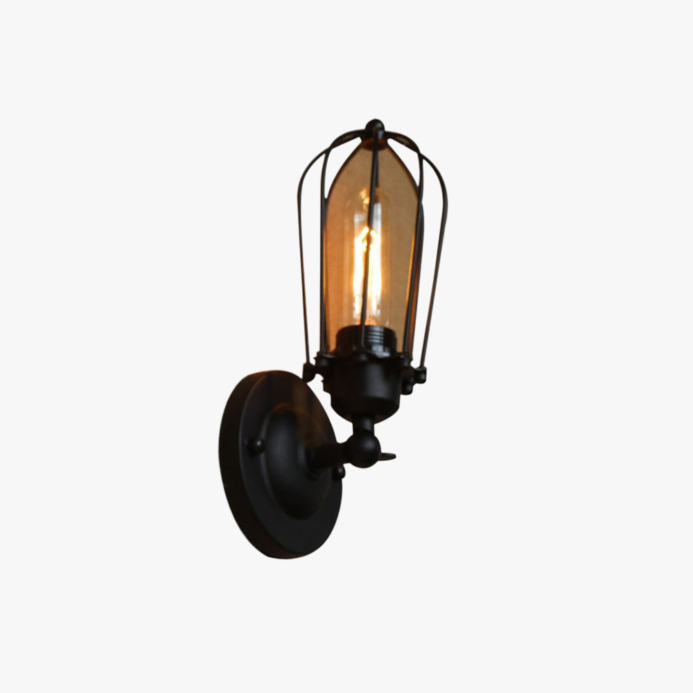 Alessio Vintage Iron Wall Lamp, Black/Rust/Bronze/Gold/Silver - Lumpaz