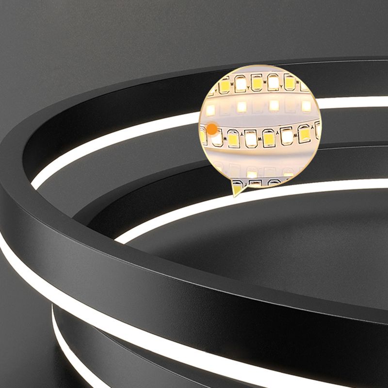 Arisha 3-Rings Black Black Modern Pendant Light - Lumpaz