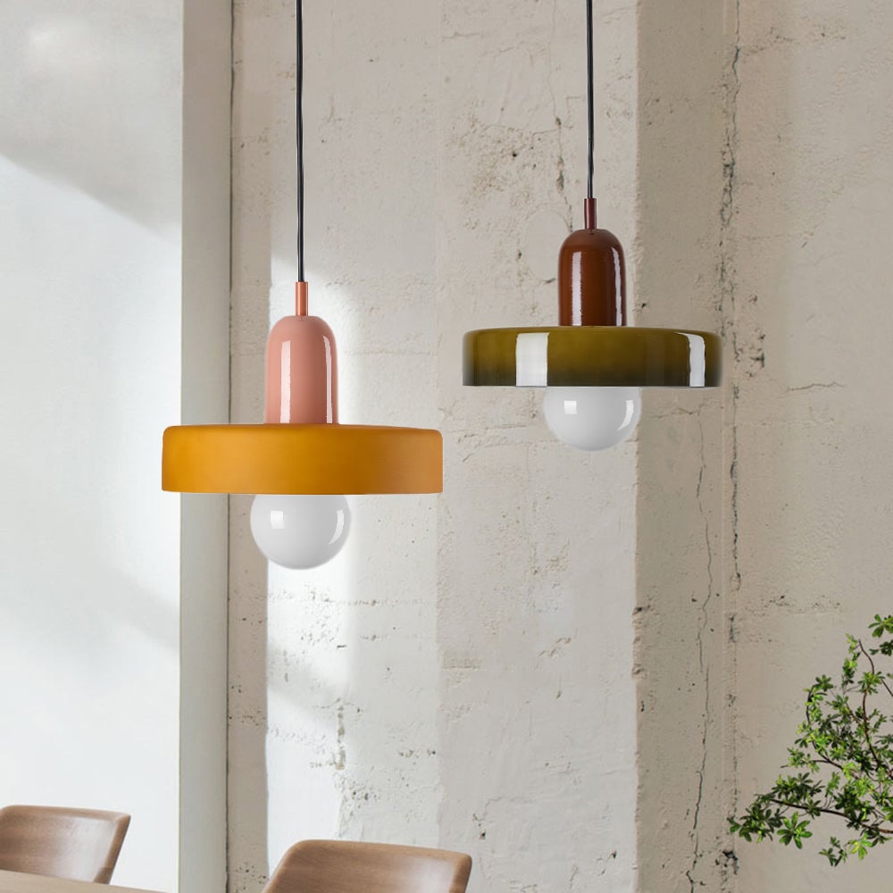 Morandi Vintage LED Glass Pendant Light, Multicolor - Lumpaz