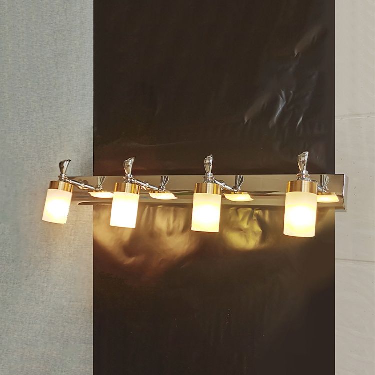 Leigh Modern Metal Vanity Wall Lamp, Gold, Bathroom, 2/3/4 Light - Lumpaz