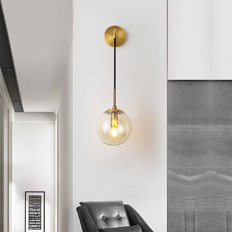Valentina Modern LED Wall Reading Lamp Single Head, Black/Gold - Lumpaz