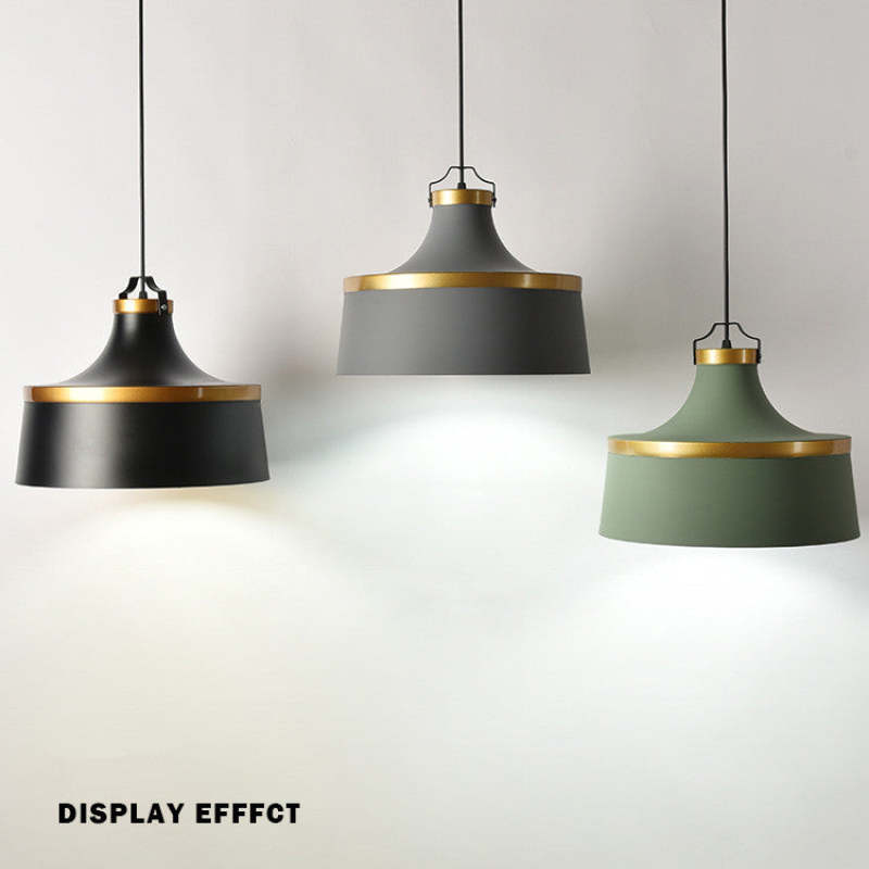 Morandi Modern Colorful Single Pendant Light, Metal Shade - Lumpaz