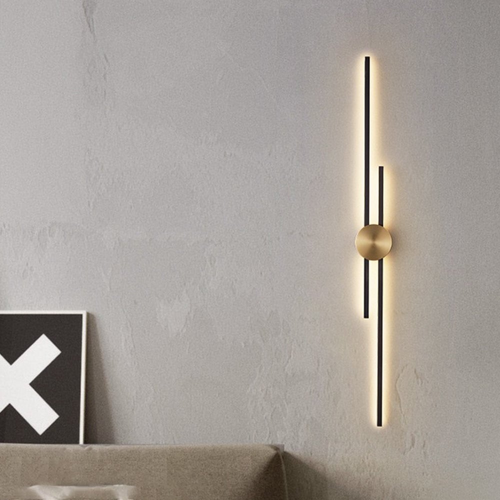 Alana Modern Linear 2 Color Metal Wall Lamp - Lumpaz