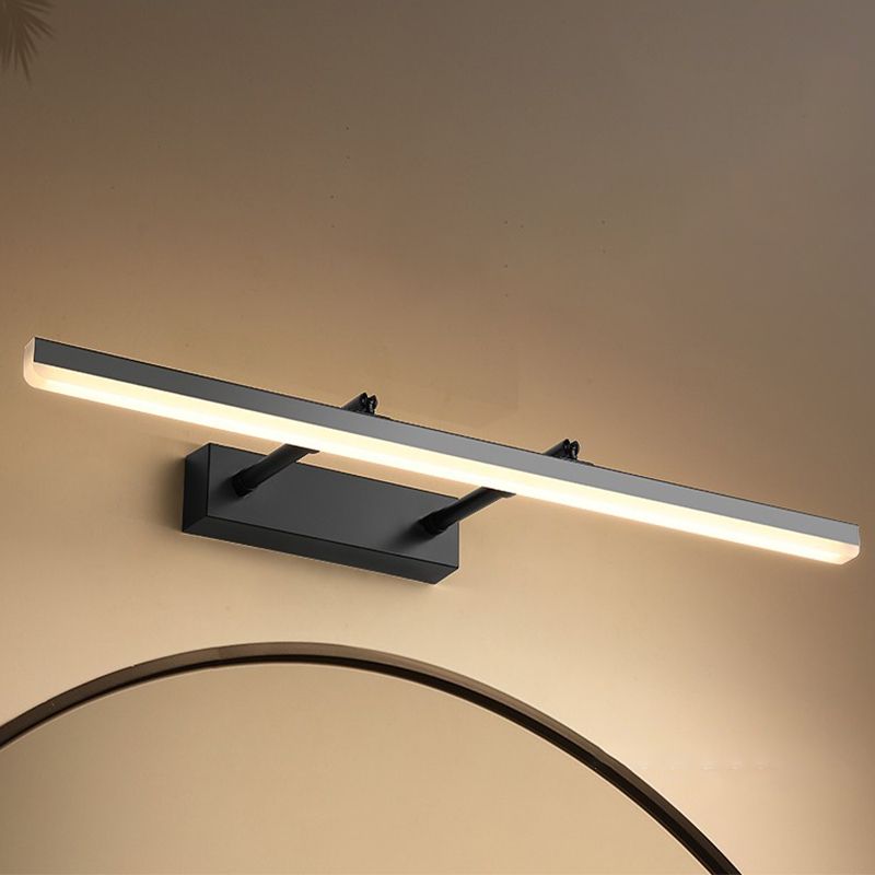 Edge Modern Linear Metal&Acrylic Wall Lamp, Black/White/Chrome - Lumpaz