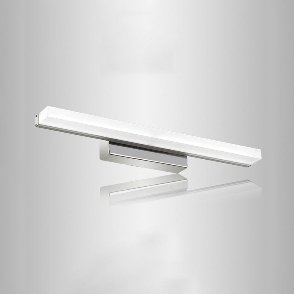 Leigh Modern Rectangular Metal/Arcylic Mirror Front Vanity Wall Lamp, Silver - Lumpaz