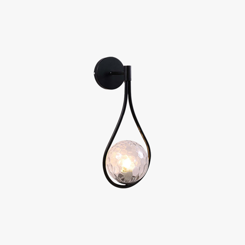 Valentina Nordic Creative Minimalist Water Drop Glass Gold Wall Lamp - Lumpaz