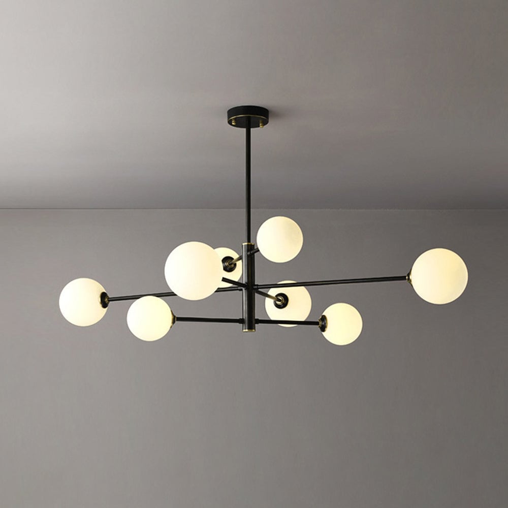 Valentina Modern Glass Shade Pendant Light, Copper/Black - Lumpaz
