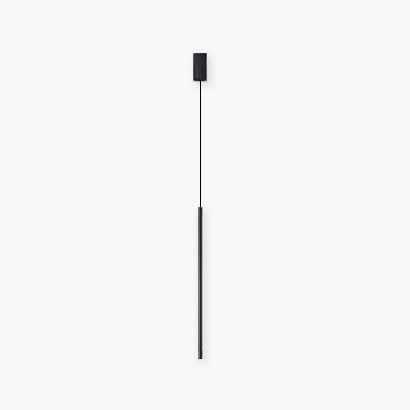 Edge Minimalist Linear Metal/Acrylic Pendant Light, Black - Lumpaz