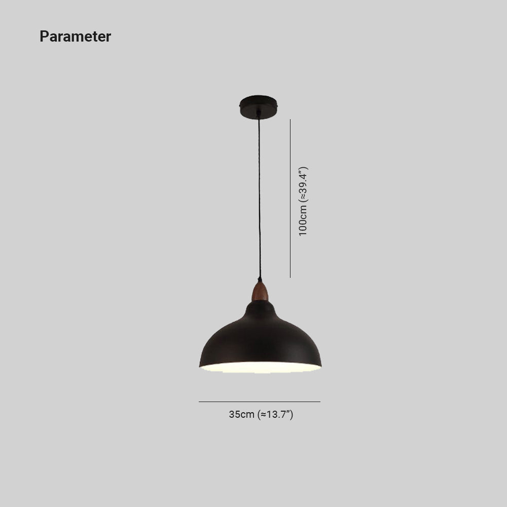 Morandi Modern Bowl-shaped Metal Pendant Light, Black/White - Lumpaz