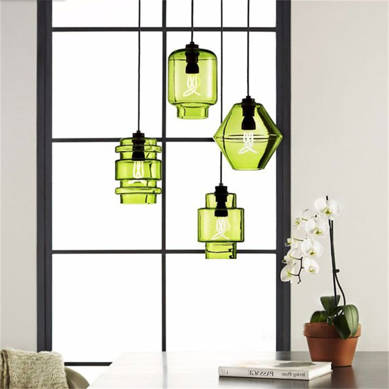 Zaid Modern Art Deco LED Cylindrical Metal/Glass Pendant Light - Lumpaz