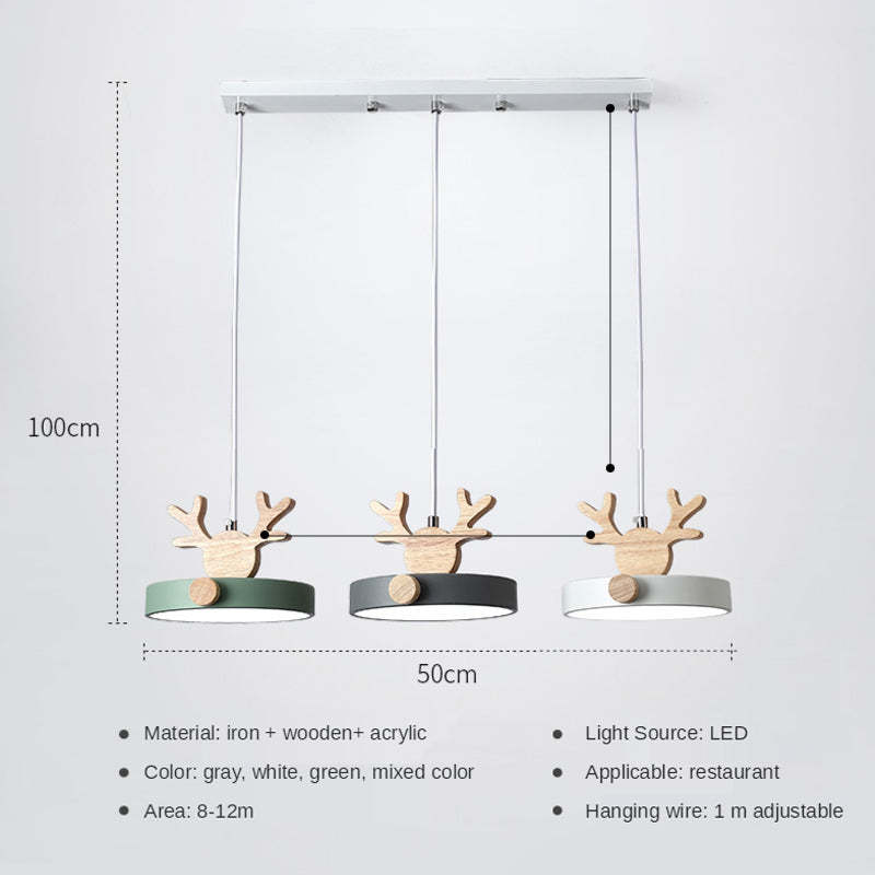 Morandi Deer Cluster Pendant Light 3 Color, 1/3 Heads - Lumpaz
