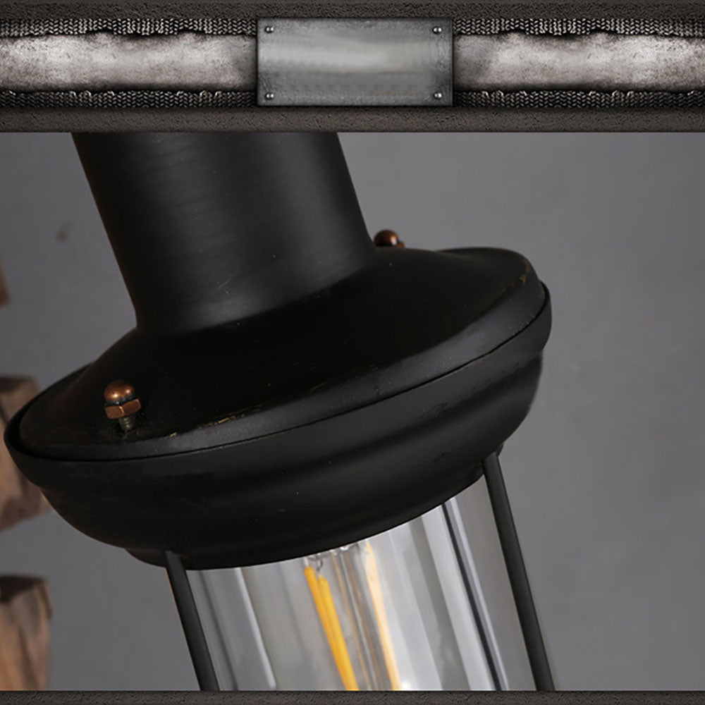 Austin Wall Lamp Fish Shape Vintage, Wood/Metal, Bedroom - Lumpaz