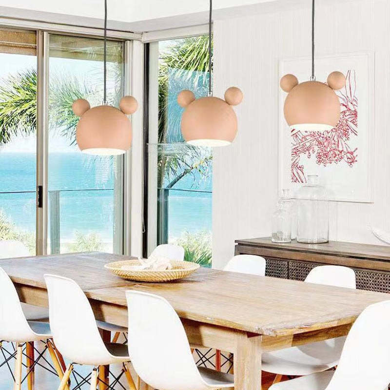 Morandi Modern Cartoon Beer Shape Metal Pendant Light, Multicolor - Lumpaz