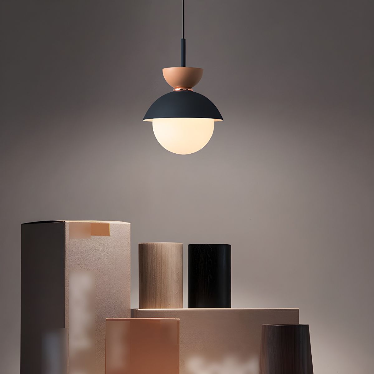 Cairns Nordic Metal Colorful Globe Pendant Light, Bedroom - Lumpaz