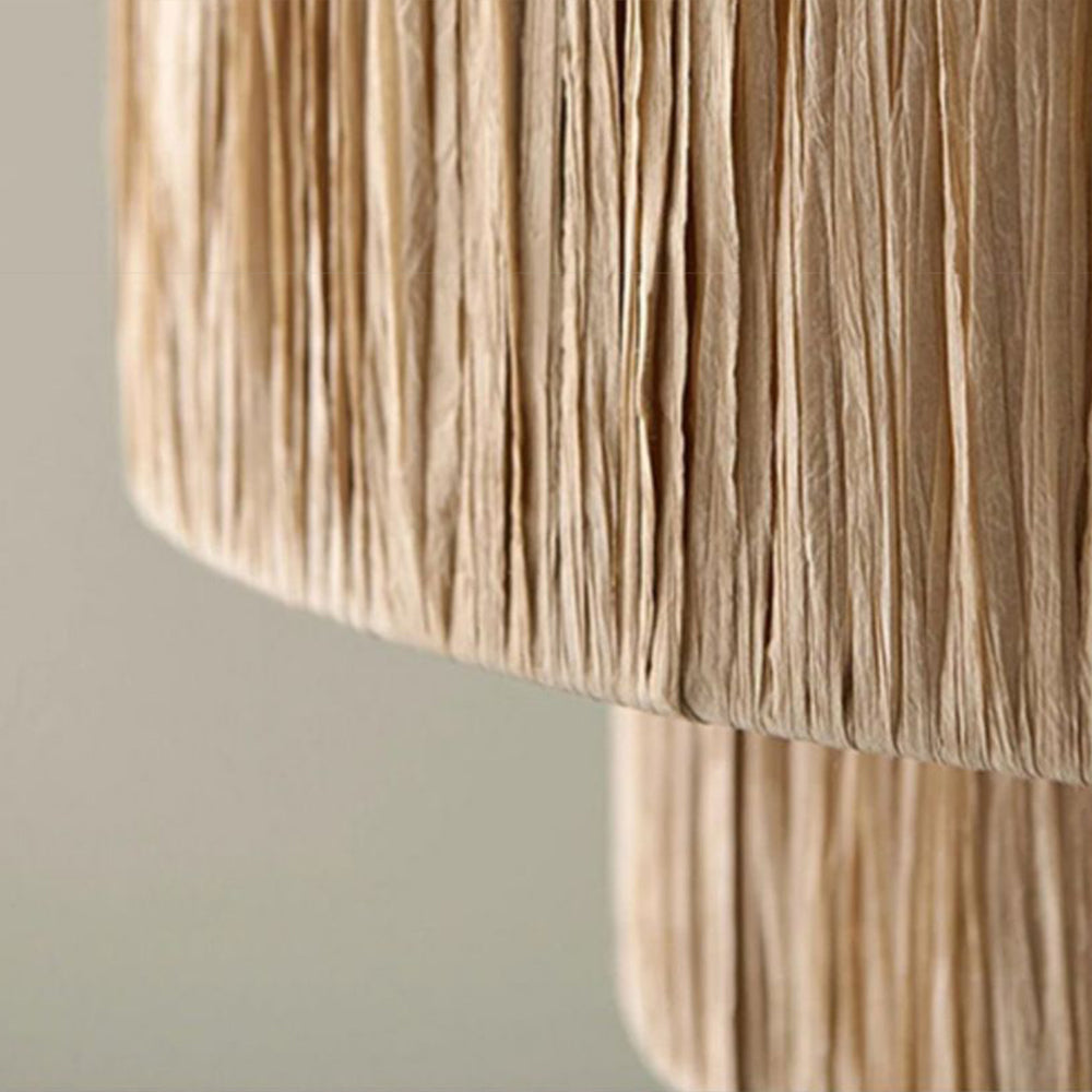 Muto Rustic Boho Rattan Pendant Light 3 Style Living Room - Lumpaz