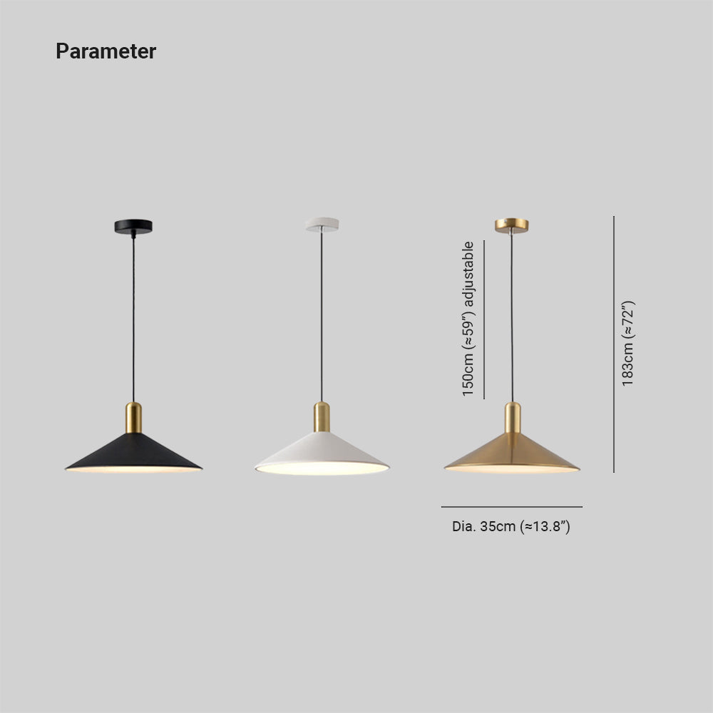 Carins Vintage Pendant Light,  Black & White & Gold - Lumpaz