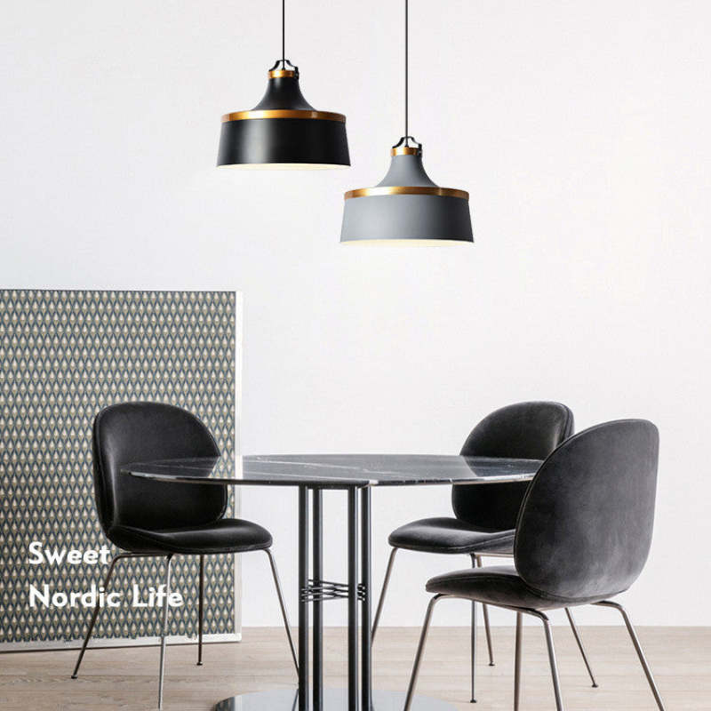 Morandi Modern Colorful Single Pendant Light, Metal Shade - Lumpaz