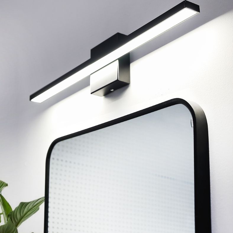 Edge Modern Linear/Square Mirror Front Vanity Metal LED Wall Lamp - Lumpaz