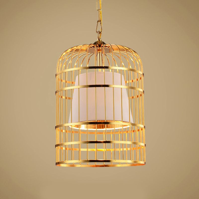 Alessio Vintage Bird Cage Metal Pendant Light - Lumpaz