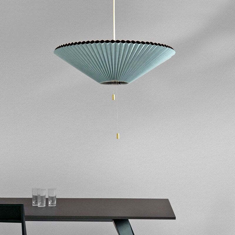 Morandi Modern Verstellbare Stofffalten Pendelleuchte, Braun/Weiß/Blau - Lumpaz