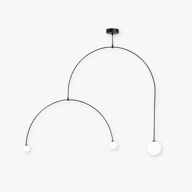 Avi Minimalist Linear Metal Pendant Light, Black - Lumpaz