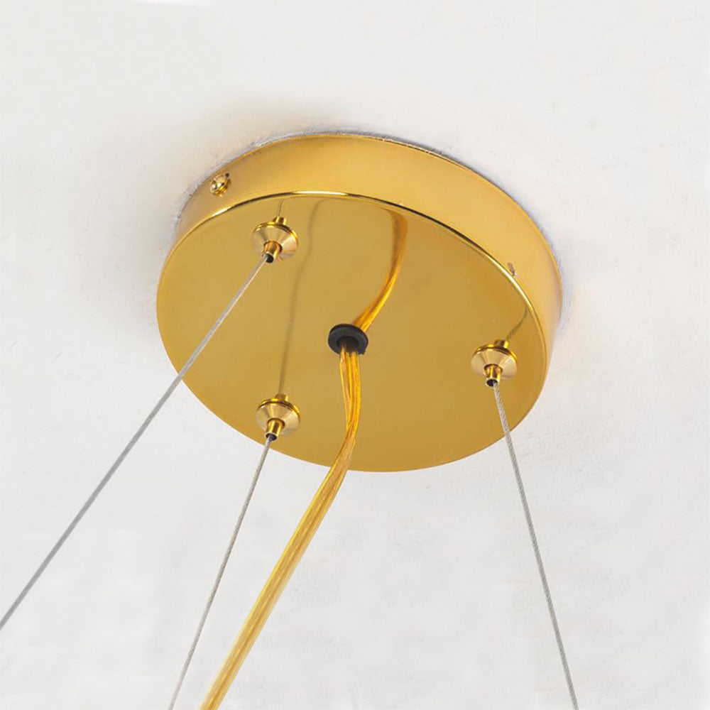 Valentina Modern Gold Bubble Pendant Light, Metal & Glass - Lumpaz