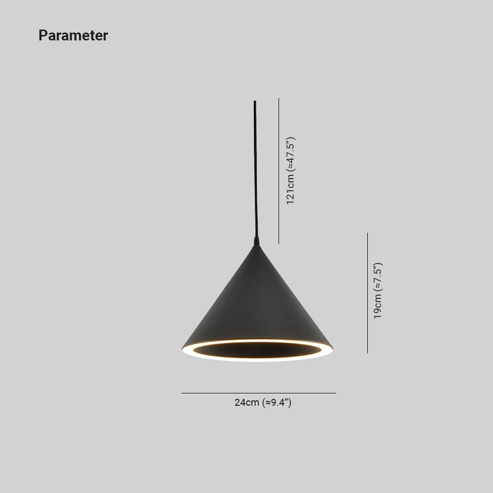 Morandi Funnel-Shape LED Pendant Light for Living Room - Lumpaz