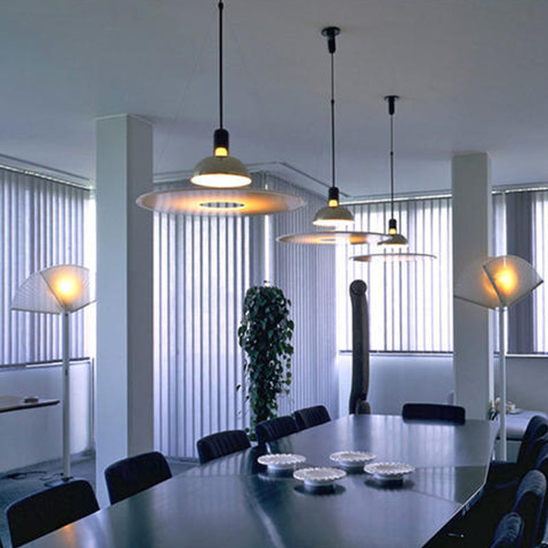 Levi Modern Minimalist Nordic Bell Metal/Acrylic Pendant Light, Chrome/Black - Lumpaz