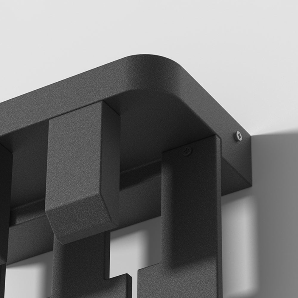 Orr Modern Minimallist Metal Solar Outdoor Garden/Yard Wall Lamp, Black - Lumpaz