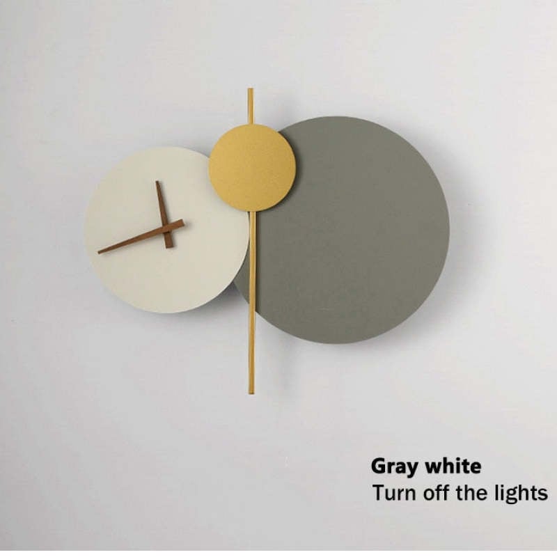 Nielsen Modern Clock Metal Painted Wall Light LED Light Bedroom - Lumpaz