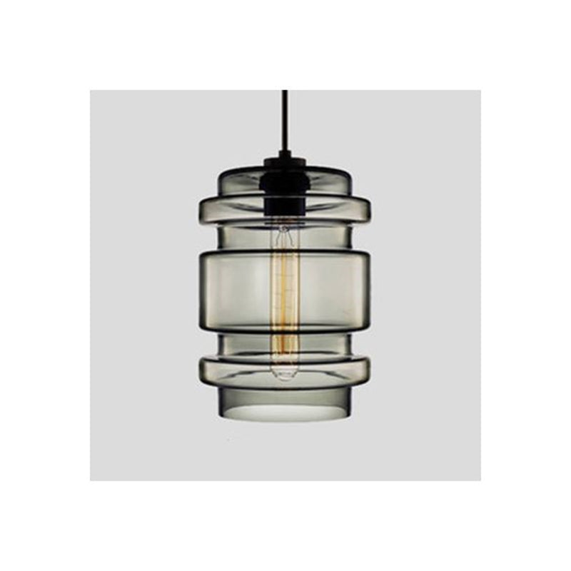 Zaid Modern Art Deco LED Cylindrical Metal/Glass Pendant Light - Lumpaz