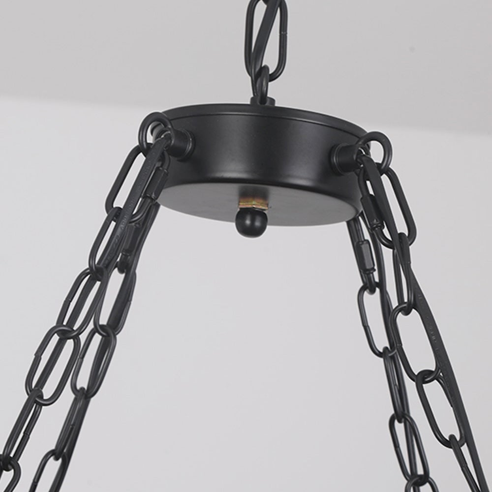 Austin Retro Cylindrical Metal/Wood Pendant Light - Lumpaz