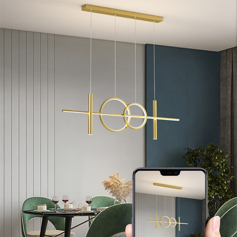Madina Scandinavian Metal Pendant Light, Black/Gold - Lumpaz
