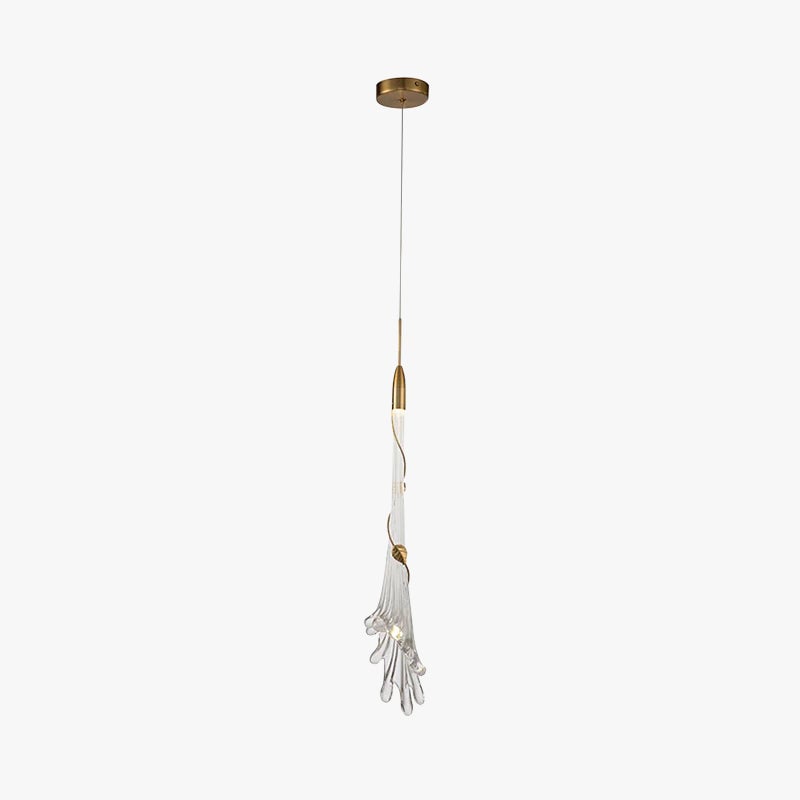 Sanna Elegant Flower Metal/Glass Pendant Light, Bedroom - Lumpaz