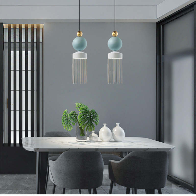 Colon Modern Tassel Metal Pendant Light - Lumpaz