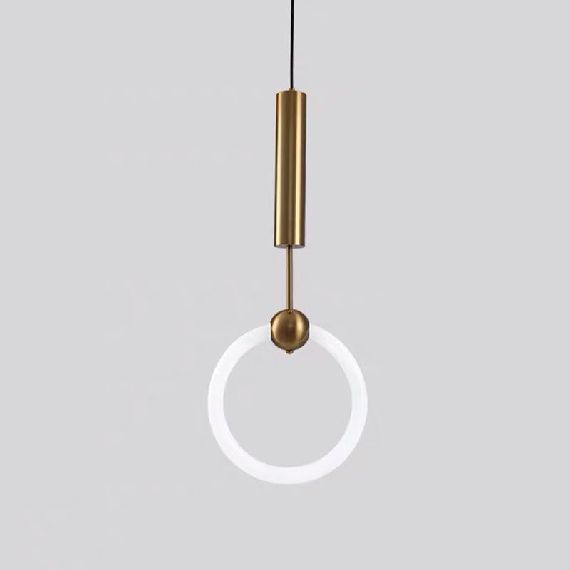 Cooley Modern Nordic Globe/Ring Metal/Glass Pendant Light, Gold - Lumpaz