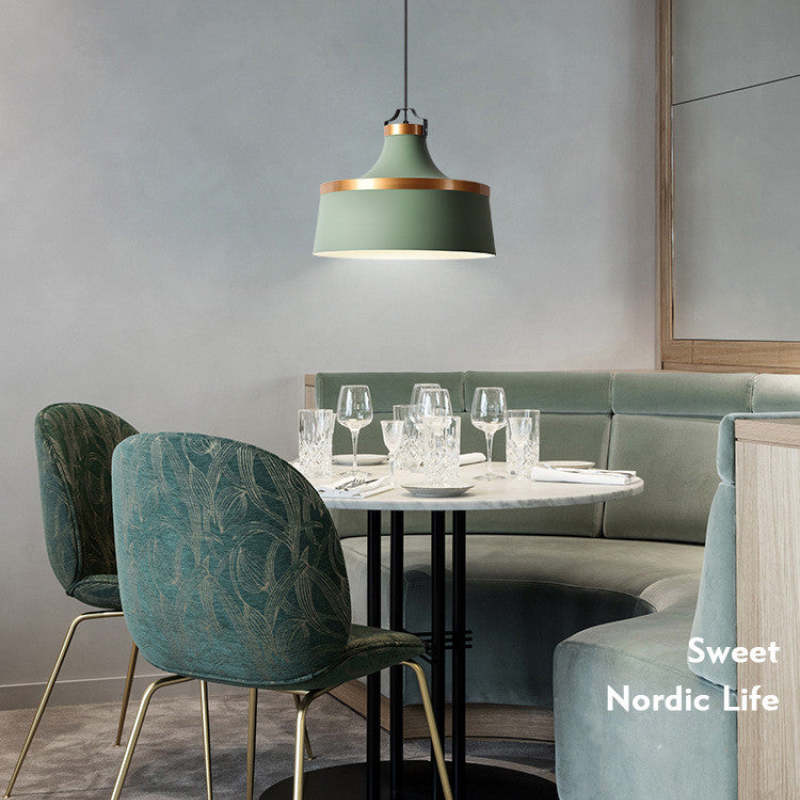 Morandi Modern Colorful Single Pendant Light, Metal Shade - Lumpaz