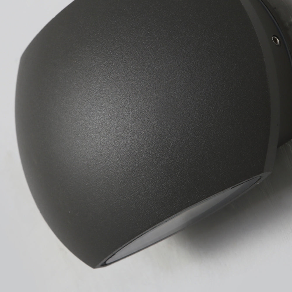 Orr Minimalist Geometric Metal Outdoor Wall Lamp, Black/Gray - Lumpaz