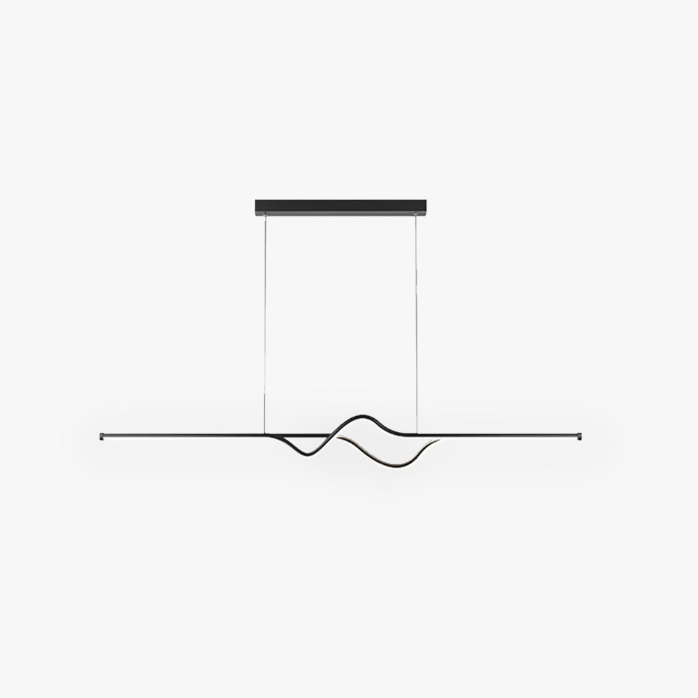 Modern Linear Metal Pendant Light Black White Gray