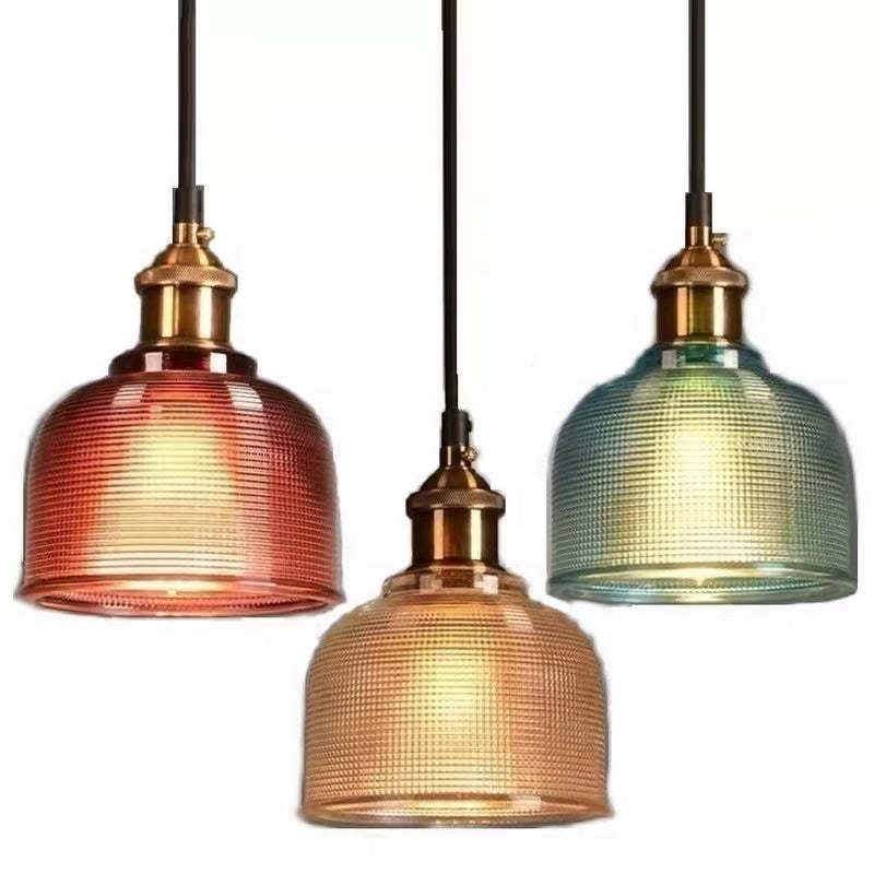 Hailie Glass Art Deco Pendant Lights,Colorful - Lumpaz