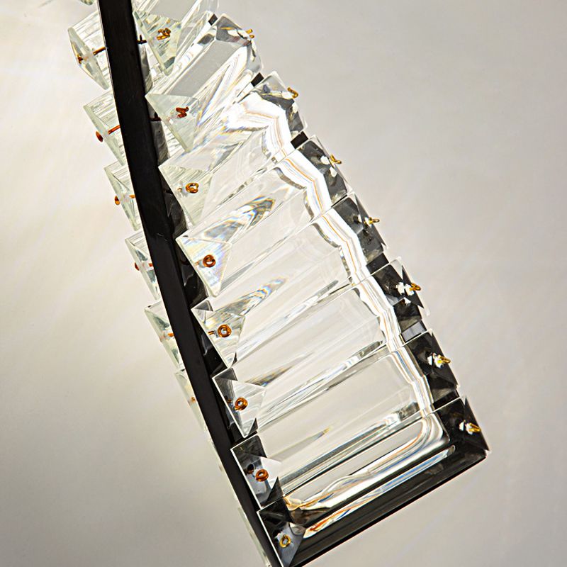 Kristy Vanity DNA Metal/Crystal Wall Lamp, Black/Gold - Lumpaz