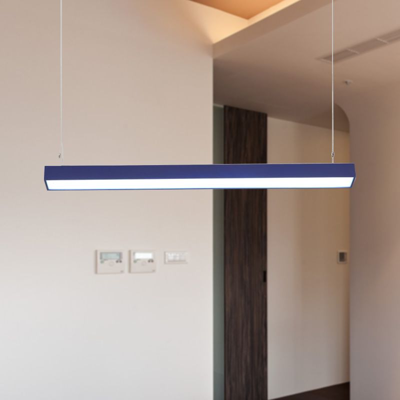 Edge Office Linear Minimalist Rectangular Pendant Light - Lumpaz