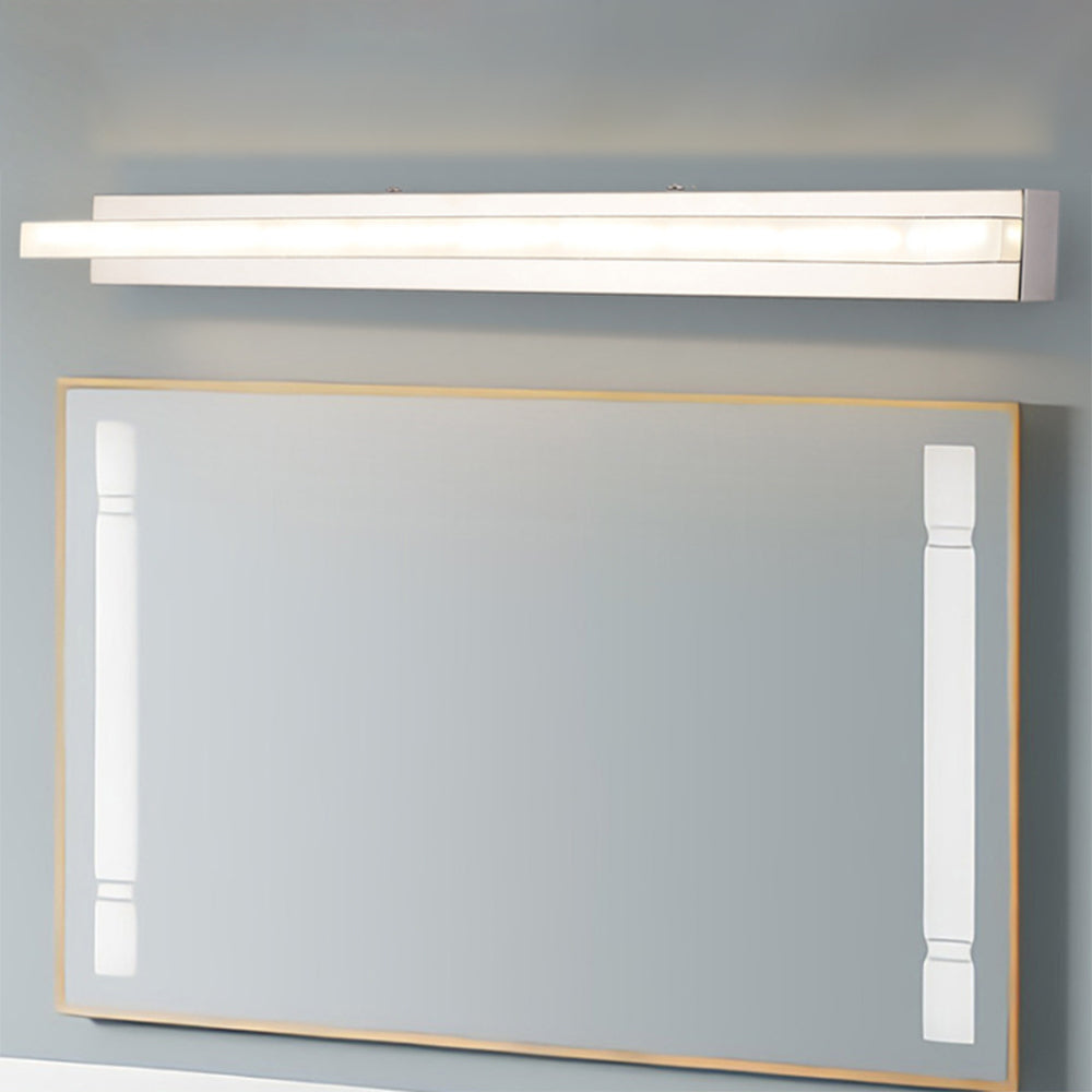 Leigh Rectangular Led Mirror Front Vanity Wall Mount Light, Bathroom, White - Lumpaz