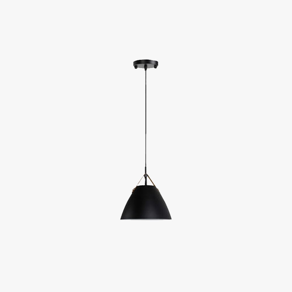 Morandi Modern Frisbee Shaped Metal Pendant Light, Black/White - Lumpaz