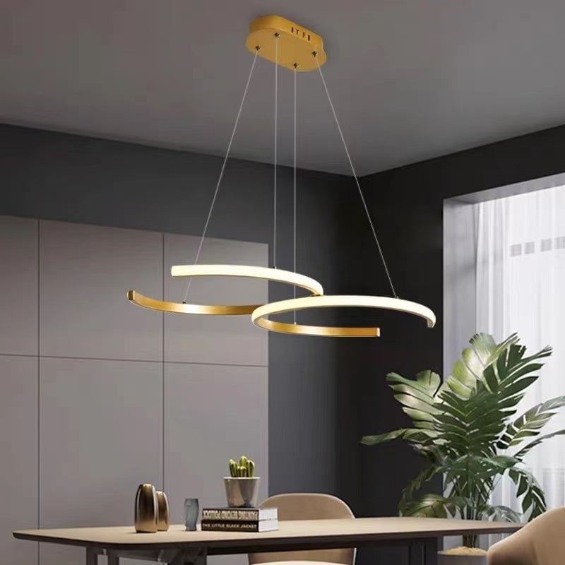 Modern Minimalist Pendant Light, Double-C - Lumpaz