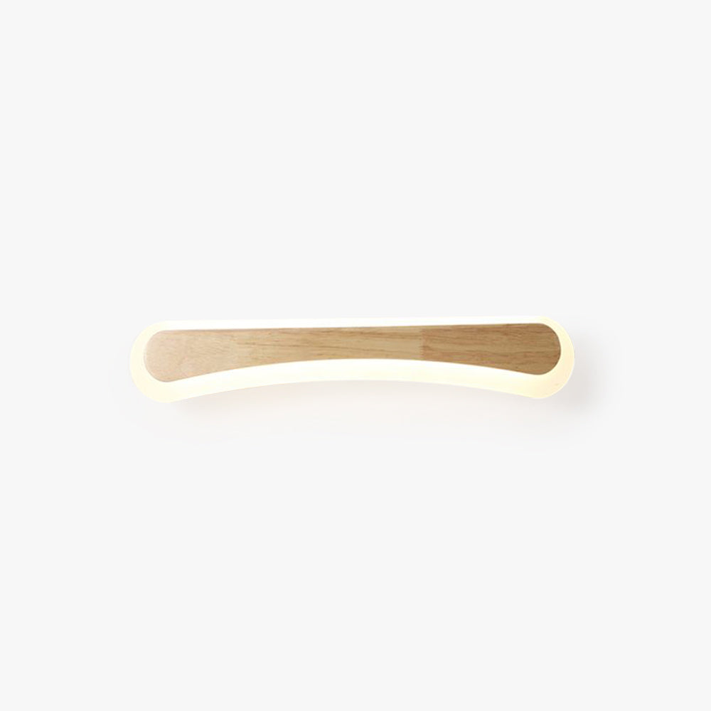 Ozawa Modern Rectangular/Arc Shape Wood/Metal Wall Lamp - Lumpaz
