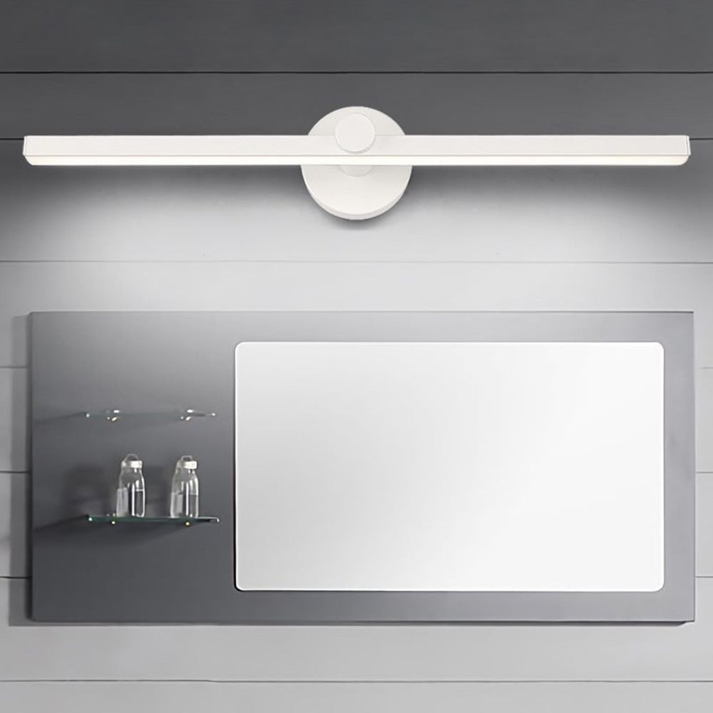 Leigh Minimalist Linear Acrylic Mirror Front Wall Lamp, White - Lumpaz