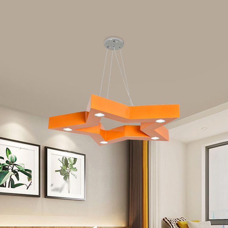 Minori Five-Pointed Star Colorful Metal Kids Pendant Light - Lumpaz